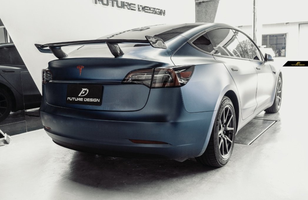 FUTURE DESIGN - TESLA MODEL Y DRY CARBON FIBRE REAR SPOILER V2 – Aero  Carbon UK