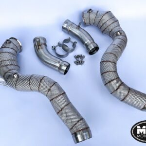 Mercedes GLC 63S Downpipes with 200 Cell Hi-Flow Sports Cats & Heat Shield 2017- GLC63S | MTC Motorsport