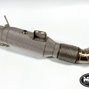 BMW X3 M40i Downpipe 200 Cell Hi-Flow Sports Cat & Heat Shield | MTC Motorsport