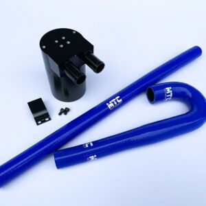 Billet Oil Catch Tank Double Baffled Audi S3 1.8T Hoses Blue
