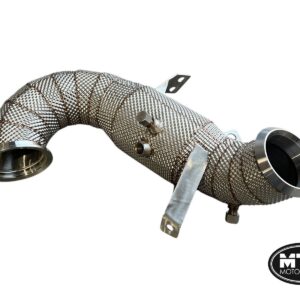 MERCEDES CLA45S GLA45S DOWNPIPE WITH 200 CELL HI-FLOW SPORTS CATS & HEAT SHIELD