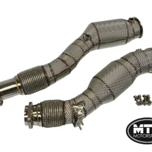BMW X3M X4M DOWNPIPES WITH 200 CELL HI-FLOW SPORTS CATS & HEAT SHIELD F97 F98