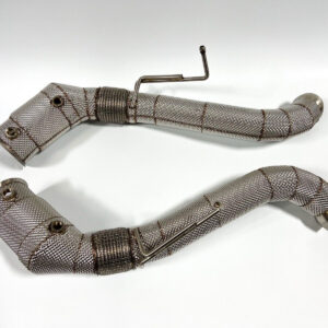 McLaren 600LT Downpipes with 200 Cell Hi-Flow Sports Cats & Heat Shield