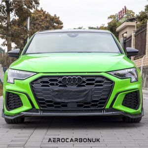 AERO CARBON - AUDI A3 / S3 8Y ABS PLASTIC GLOSS BLACK FRONT LIP V2