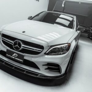 Future Design Carbon Carbon Fiber Front Lip FD Style for Mercedes Benz W205 C300 with Sport Package 2019-ON
