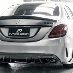 Future Design  ED1 Carbon Fiber Rear Diffuser For Mercedes Benz W205 C300 C450 C43 AMG 2015-2020 Sedan