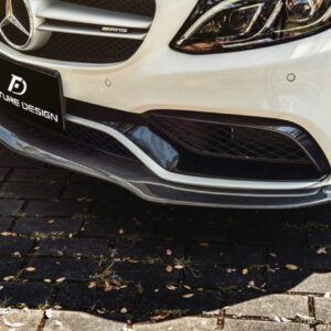Future Design Carbon Fiber Front Lip PSM Style for W205 C63 AMG Sedan 2015-ON