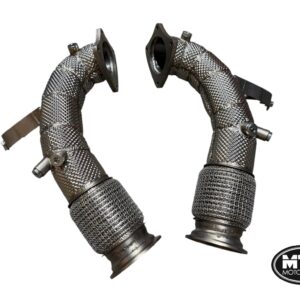 AUDI R8 V10 GEN 2 2020- GPF/OPF Delete Pipes With Heat Shield - MTC MOTORSPORT
