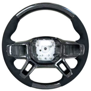 LAND ROVER DEFENDER L663 CARBON FIBRE / ALCANTARA CUSTOM STEERING WHEEL