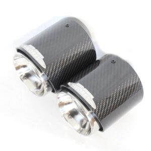 MINI COOPER S F56 JCW CARBON FIBRE EXHAUST TIPS X 2
