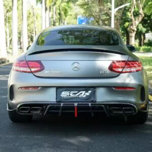 AE DESIGN - MERCEDES BENZ C63 C63S W205 CARBON FIBRE LED REAR DIFFUSER