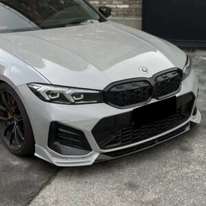 AERO CARBON - BMW 3 SERIES G20 LCI 2023+ GLOSSY BLACK FRONT BUMPER CANARDS
