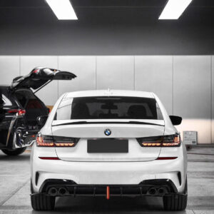 VTEN - BMW 3 SERIES G20 PRE-LCI GLOSS BLACK SLIM LED REAR DIFFUSER