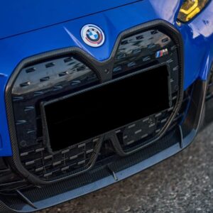 AERO CARBON - BMW i4 G26 CARBON FIBRE FRONT GRILL ADD ON