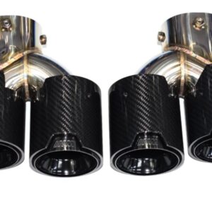 AERO CARBON - BMW M240 / M340 / M440 MP STYLE BLACK CARBON FIBRE DUAL EXHAUST TIPS