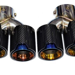 AERO CARBON - BMW M240 / M340 / M440 MP STYLE BLUE CARBON FIBRE DUAL EXHAUST TIPS