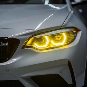 AERO CARBON- BMW M2C F87 / 2 Series F22  CSL YELLOW HEADLIGHT DRL UPGRADE (2018 - 2021 LCI LED ONLY)
