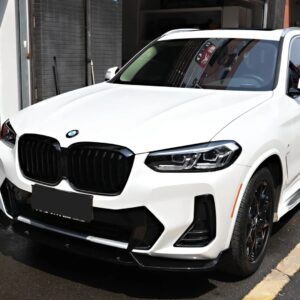 AERO CARBON - BMW X3 G01 / X4 G02 LCI GLOSSY BLACK FRONT LIP MP STYLE
