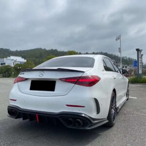 AERO CARBON - MERCEDES BENZ C CLASS W206 CARBON FIBRE SLIM LINE LED REAR DIFFUSER