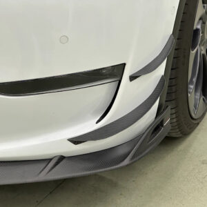 AE DESIGN - TESLA MODEL Y CARBON FIBRE FRONT BUMPER CANARDS