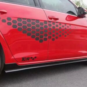 AERO CARBON - VOLKSWAGEN GOLF GTI & GOLF R MK7 MK7.5  GLOSS BLACK SIDE SKIRTS