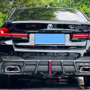 AE DESIGN - BMW M5 F90 G30 540i M550i CARBON FIBRE REAR DIFFUSER WITH LED BRAKE LIGHT
