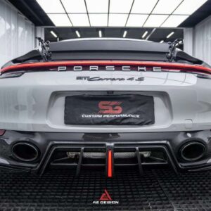 AE DESIGN - PORSCHE CARRERA 911 992 DRY CARBON FIBRE LED REAR DIFFUSER