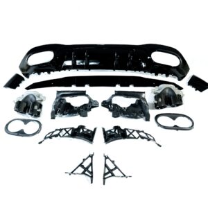 MERCEDES A-CLASS W177 2018-CURRENT GLOSS BLACK QUAD TIP DIFFUSER