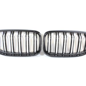 BMW E90 3 SERIES LCI DOUBLE SLAT BLACK GRILLES - BLAK BY CT CARBON
