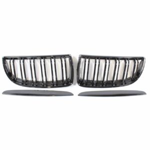 BMW E90 3 SERIES PRE-LCI DOUBLE SLAT BLACK GRILLES - BLAK BY CT CARBON
