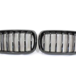 BMW F15 & F16 X5 & X6 SINGLE SLAT BLACK GRILLES- BLAK BY CT CARBON