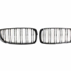 BMW M4 F82 / F83 & F32/F33/F36 4 SERIES DOUBLE SLAT BLACK GRILLES - BLAK BY CT CARBON