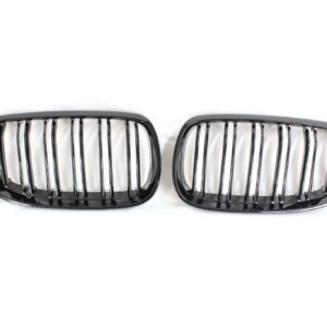 BMW M3 / 3 SERIES E92/E93 DOUBLE SLAT BLACK GRILLES - BLAK BY CT CARBON