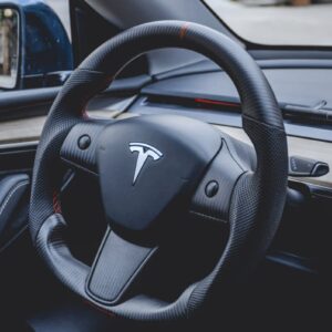 CMST - TESLA MODEL 3 & MODEL Y CARBON FIBRE STEERING WHEEL