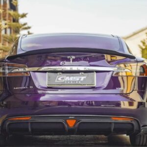 CMST - TESLA MODEL S CARBON FIBRE REAR DIFFUSER WITH LED BRAKE LIGHT