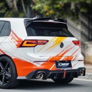 CMST- VOLKSWAGEN GOLF MK8 GTI / R LINE CARBON FIBRE REAR DIFFUSER