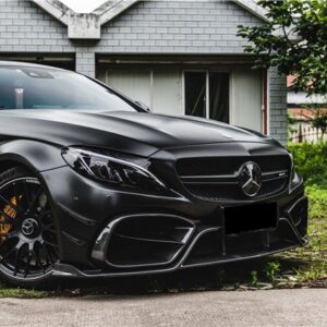 DARWINPRO - MERCEDES BENZ W205 C63 C63S 2015-2021 AMG COUPE IMP PERFORMANCE PARTIAL CARBON FIBER FRONT BUMPER WITH GRILL & CANARDS
