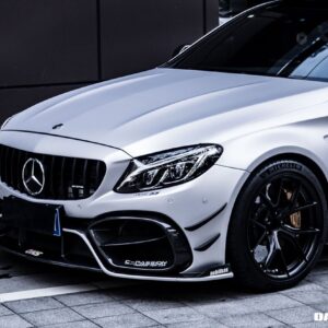 DARWINPRO - MERCEDES BENZ W205 C63 & C6S AMG COUPE 2015 -2021 PARTIAL CARBON FIBER FRONT BUMPER WITH CANARDS