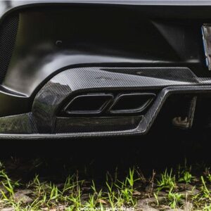 DARWINPRO - MERCEDES BENZ W205 C63 & C6S AMG COUPE 2015 -2021 PARTIAL CARBON FIBER REAR BUMPER AND LED DIFFUSER