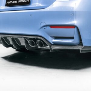 FUTURE DESIGN - BMW M3 F80 / M4 F82 F83 CARBON FIBRE REAR DIFFUSER V STYLE