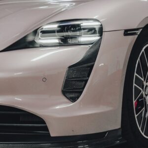 FUTURE DESIGN - PORSCHE TAYCAN DRY CARBON FIBRE FRONT BUMPER AIR INTAKES