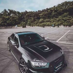 KARBEL - AUDI A4 / S4 / RS4 B9 B9.5 CARBON FIBRE TRANSPARENT HOOD / BONNET V2