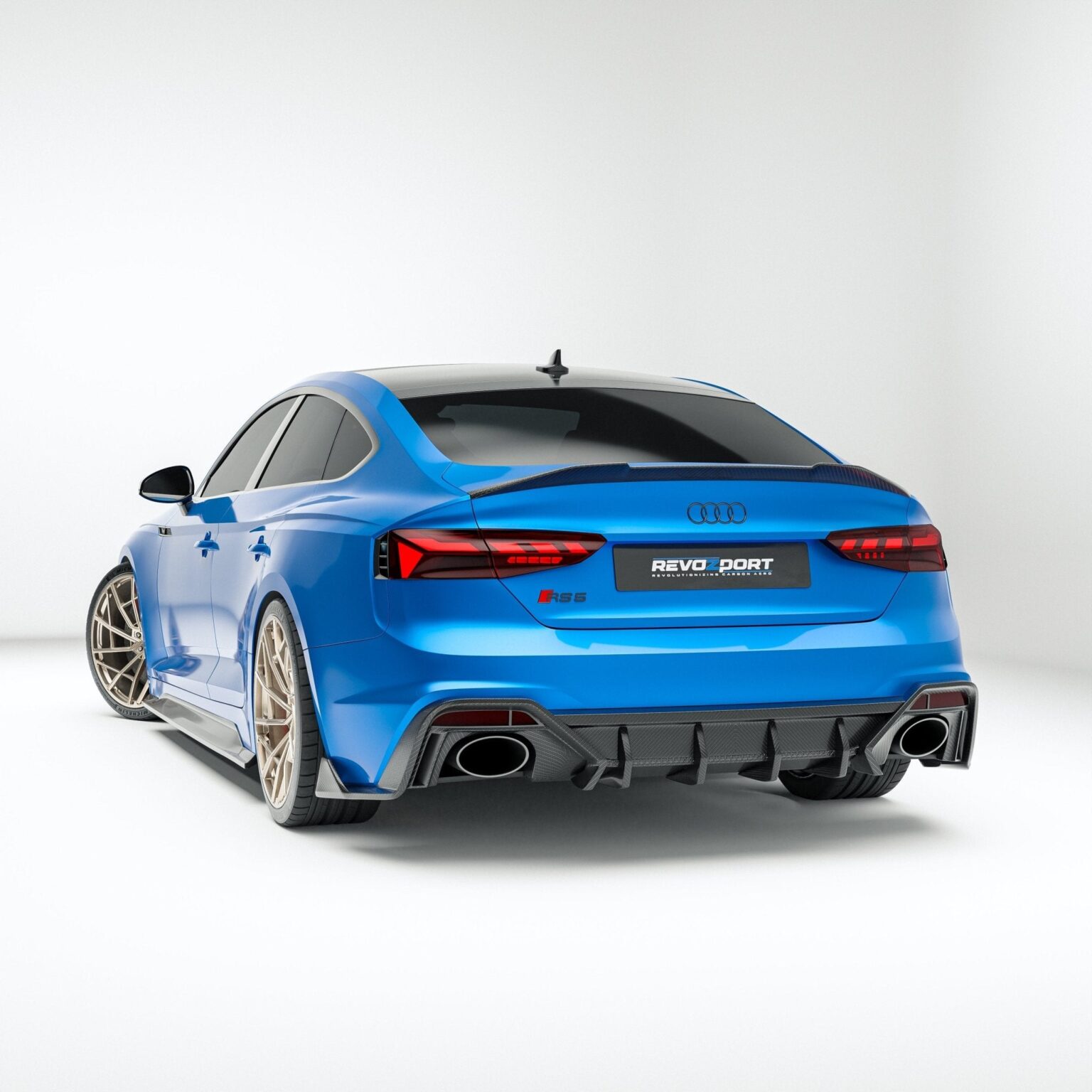 REVOZPORT - AUDI RS5 B9.5 SPORTBACK CARBON FIBRE REAR DIFFUSER - Mod ...