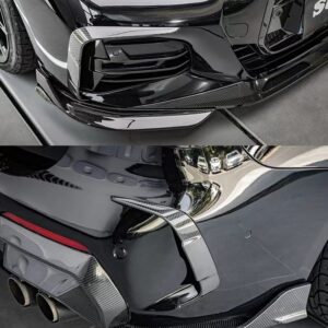 SOOQOO - BMW 4 SERIES G22 DRY CARBON FIBRE FRONT + REAR OVERLAYS CANARDS