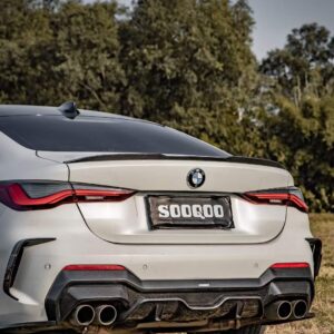 SOOQOO - BMW 4 SERIES G22 DRY CARBON FIBRE REAR BUMPER OVERLAYS