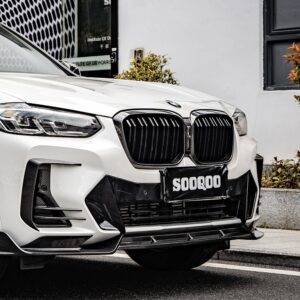 SOOQOO - BMW X4 G02 DRY CARBON FIBER FRONT LIP V1