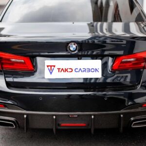 TAKD – BMW 5 SERIES G30 PRE LCI CARBON REAR DIFFUSER + REAR SIDE SKIRTS