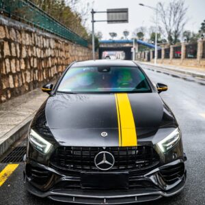 TAKD - MERCEDES A CLASS W177 A45 CARBON FRONT LIP SPLITTER