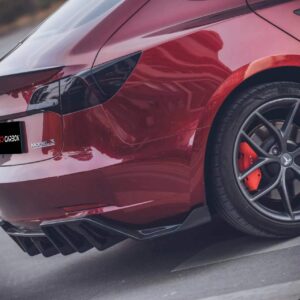 TAKD - TESLA MODEL 3 DRY CARBON FIBRE REAR DIFFUSER
