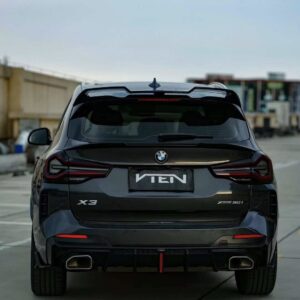 VTEN - BMW X3 G01 LCI ABS GLOSS BLACK LED REAR DIFFUSER